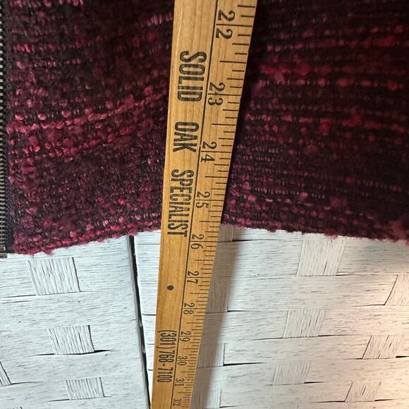 Dana Buchman blazer jacket red Burgundy aviator side zip pockets plus size - Picture 7 of 9